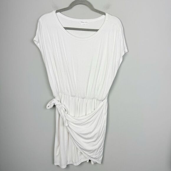 LOVERS & FRIENDS | REVOLVE White Short Sleeve Wrap Tie Dress Women’s Size Medium - Picture 1 of 8
